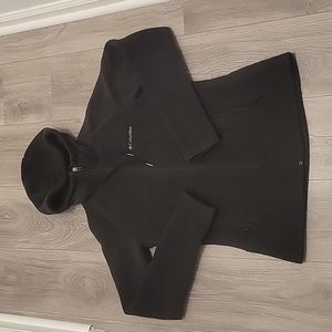 COLUMBIA Black Fleece Zip up Jacket w/hoodie Size Small